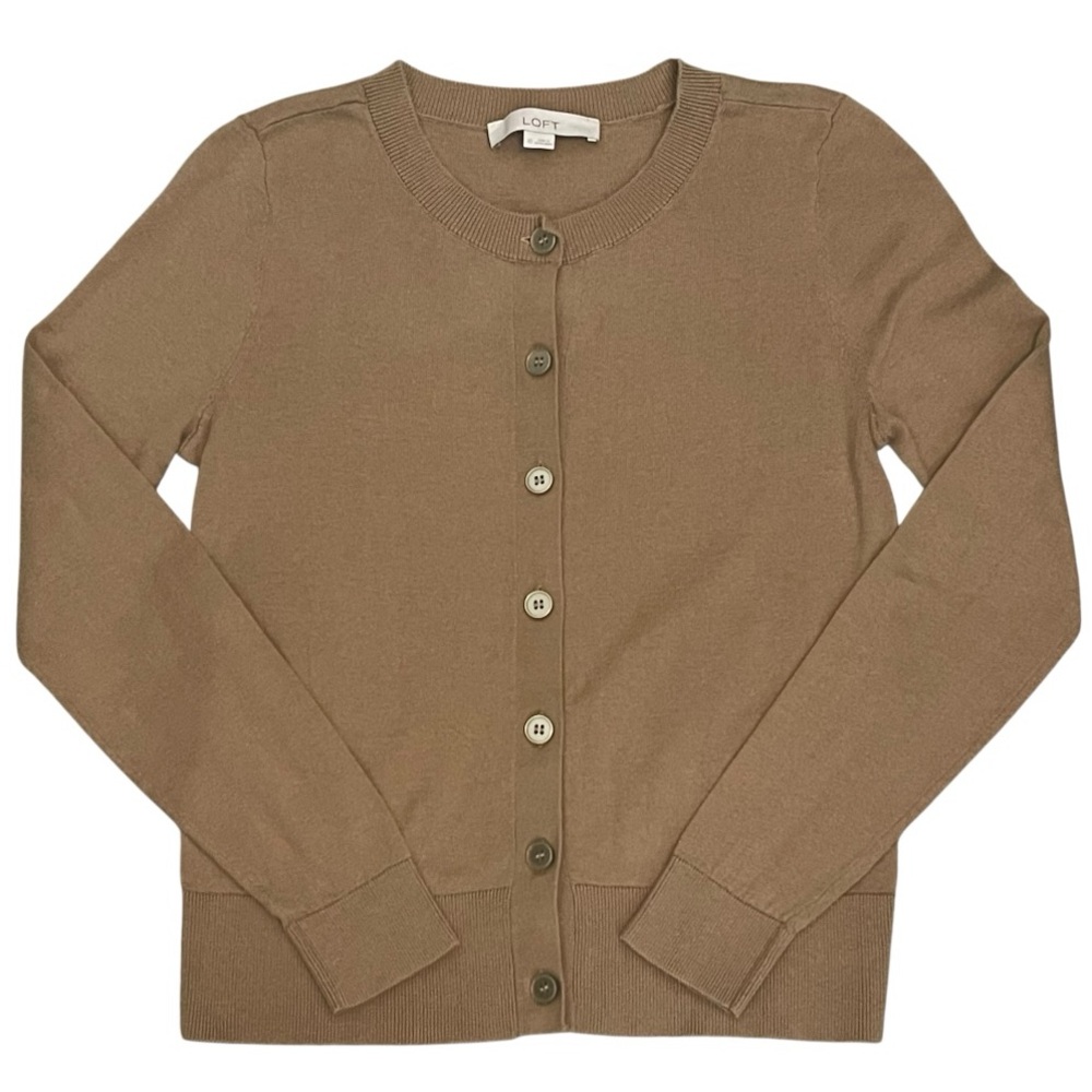LOFT Women's Brown Cardigan Sweater